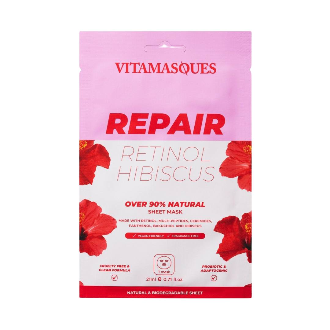 Masque En Feuille Réparateur Rétinol Hibiscus