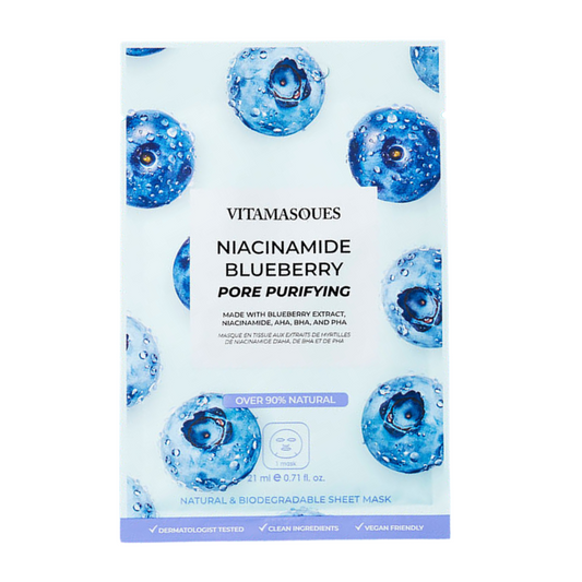 Masque En Tissu Purifiant Aux Bleuets