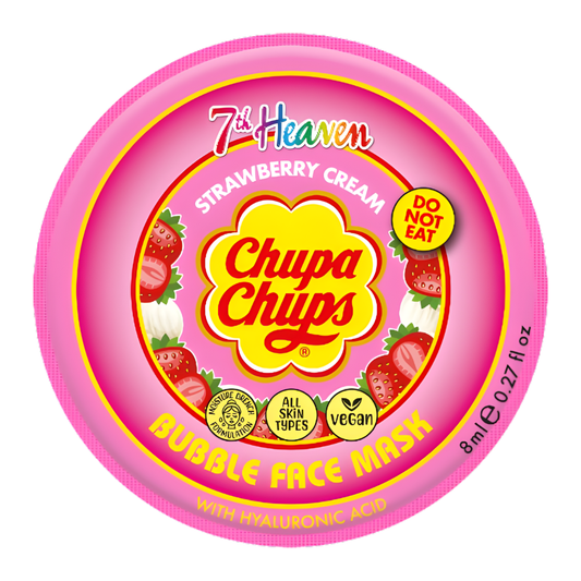 Masque Bulles Chupa Chups À La Crème De Fraise - Repulpe Et Hydrate