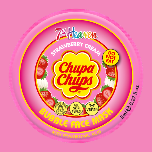 Masque Bulles Chupa Chups À La Crème De Fraise - Repulpe Et Hydrate