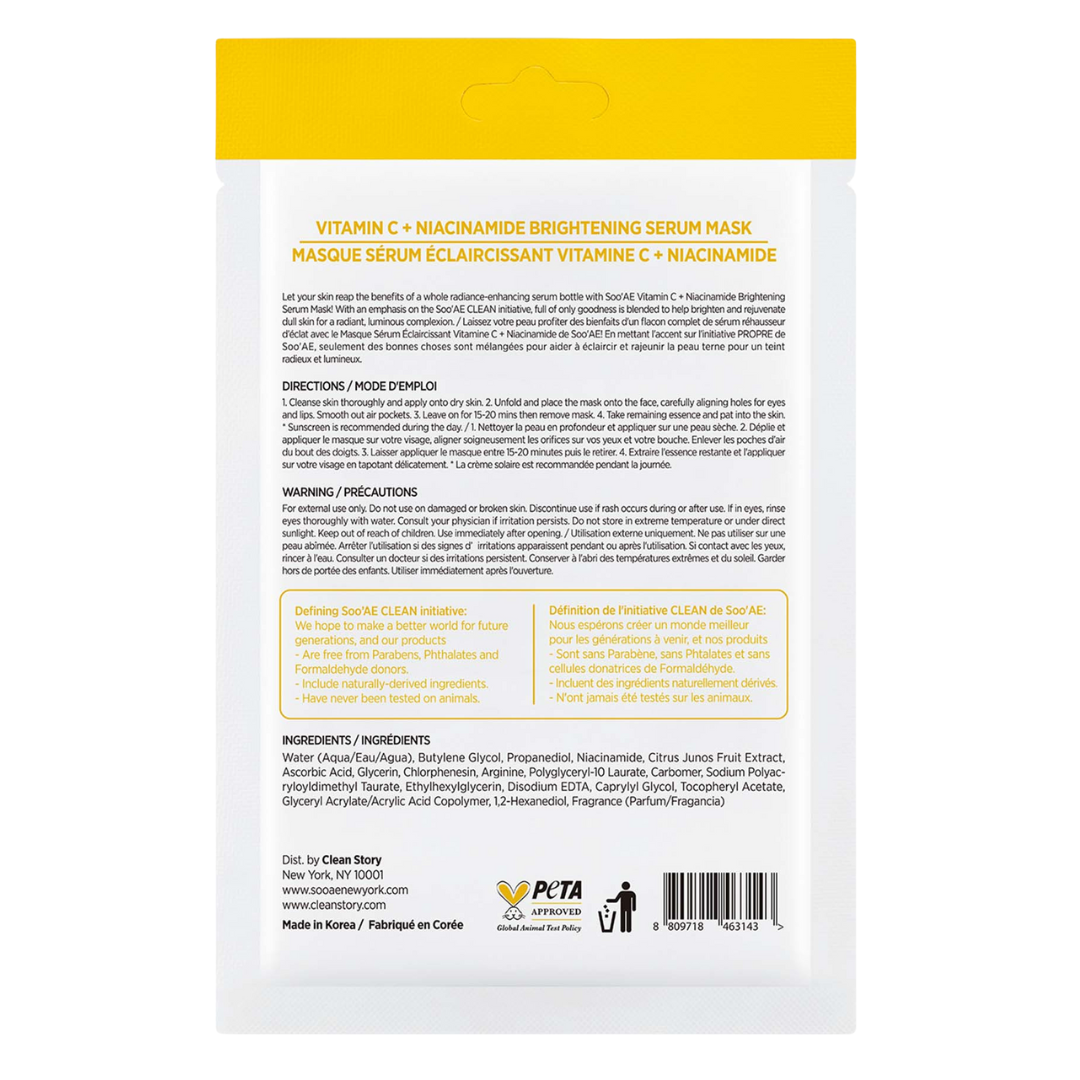 Vitamin C + Niacinamide Brightening Serum Mask