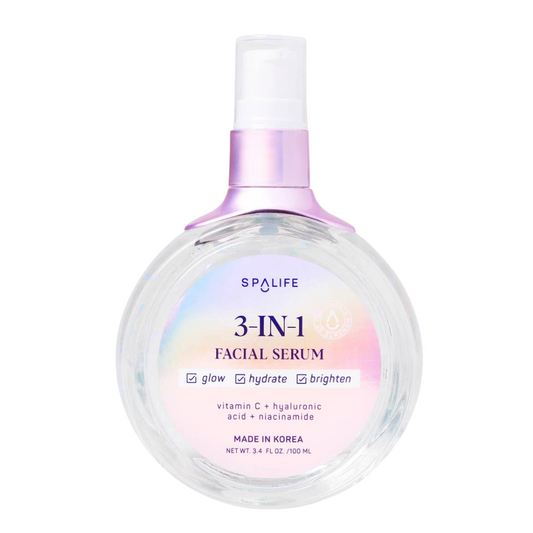 Sérum Visage 3 En 1 - Vitamine C + Acide Hyaluronique + Niacinamide