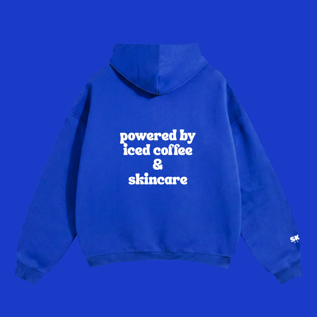 Powered by iced coffee & skincare Hoodie