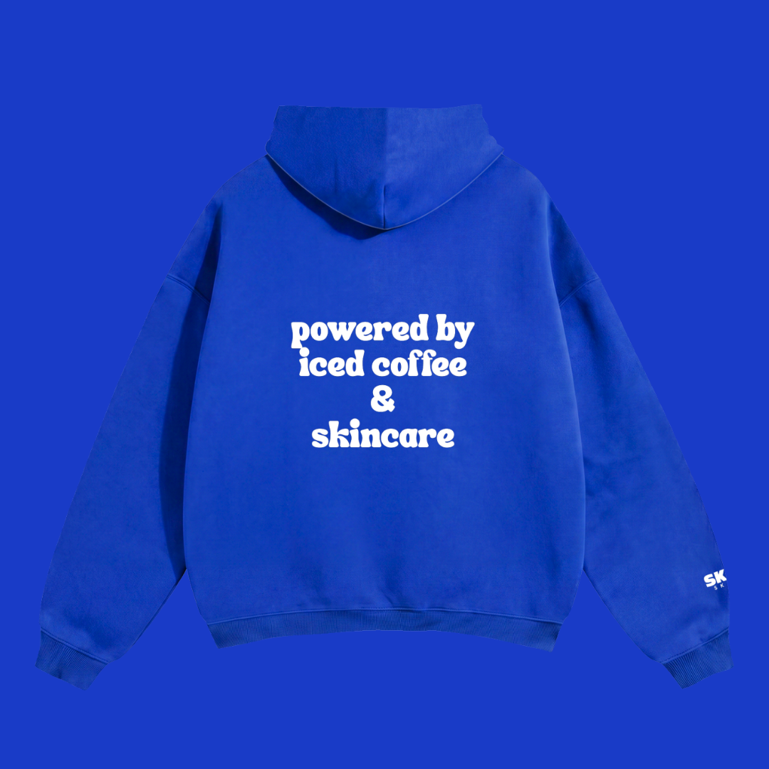 Powered by iced coffee & skincare Hoodie