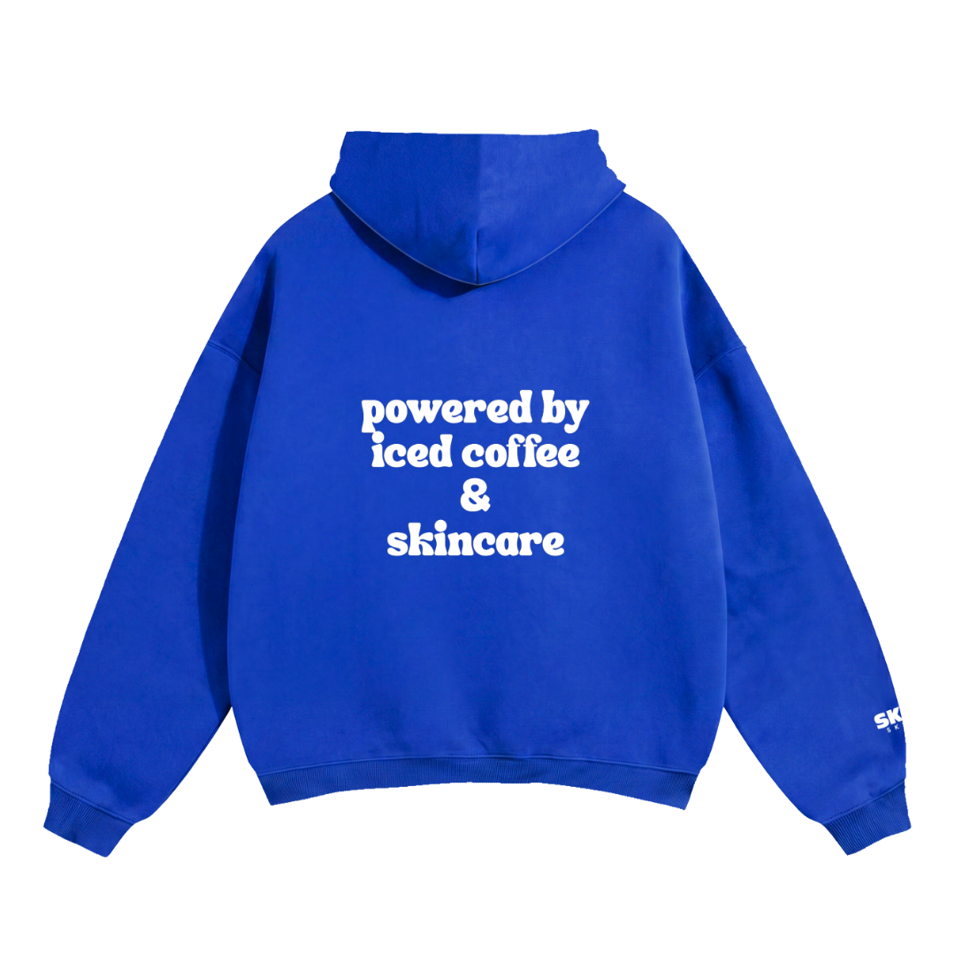 Powered by iced coffee & skincare Hoodie