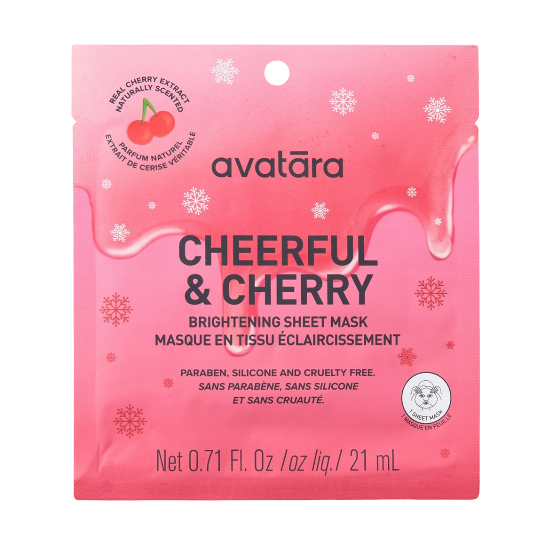 Masque En Feuille Joyeux Et Cerise