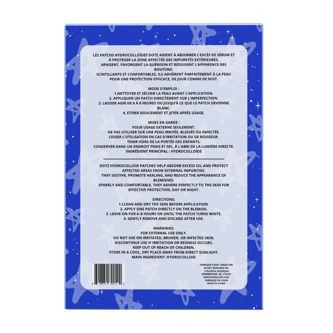 Patchs Hydrocolloïdes Scintillants Dotz