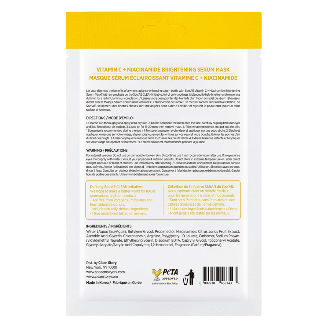 Masque Sérum Éclaircissant Vitamine C + Niacinamide