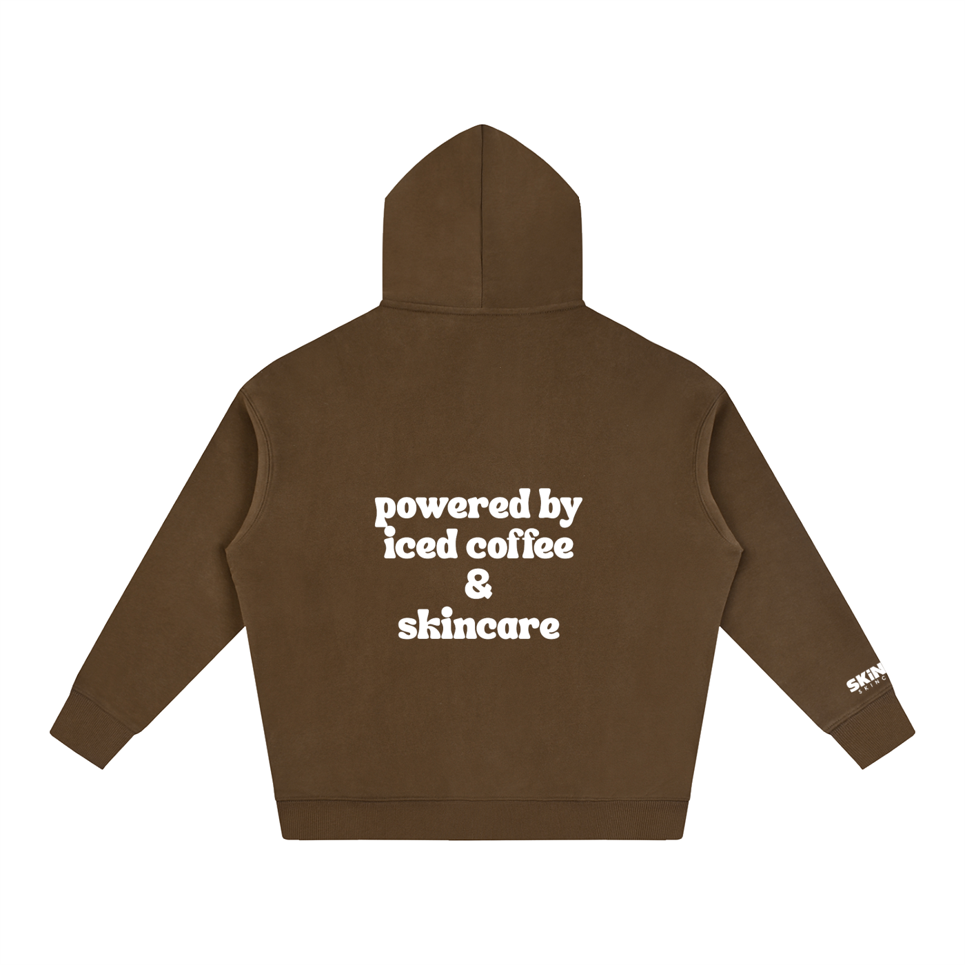 Powered by iced coffee & skincare Hoodie