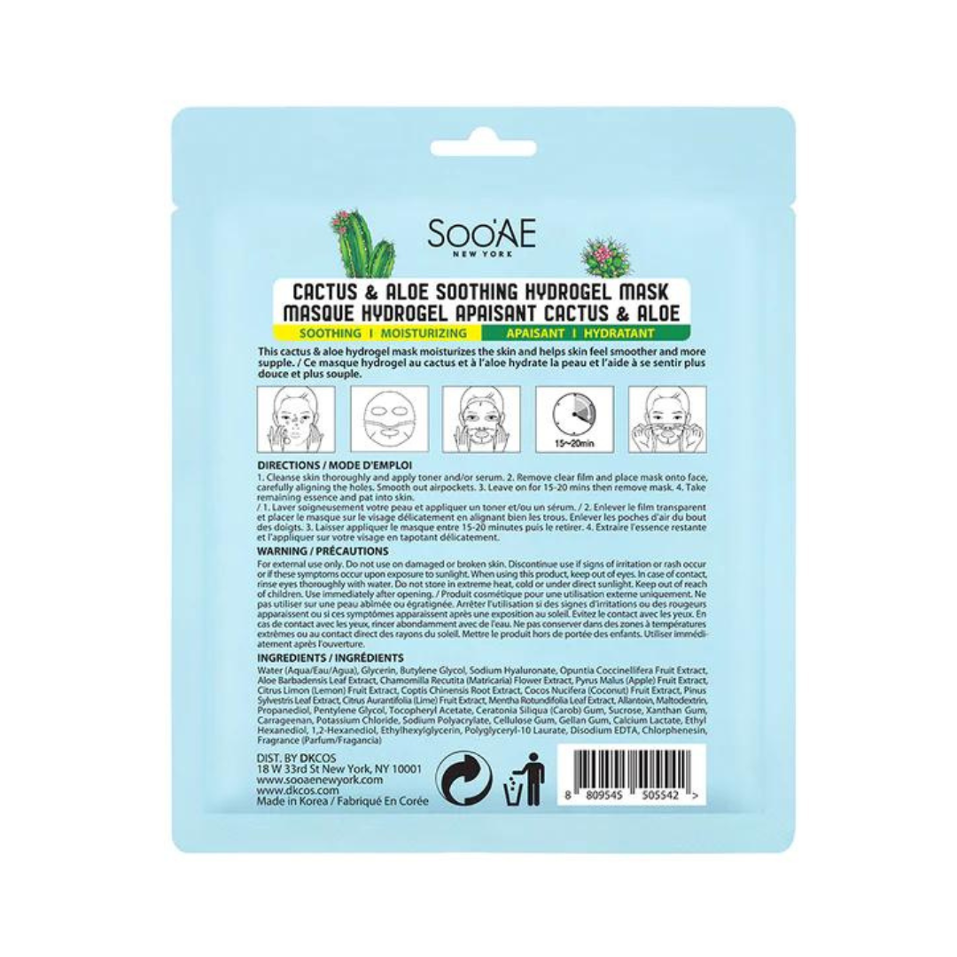 Masque Hydrogel Apaisant Cactus & Aloe