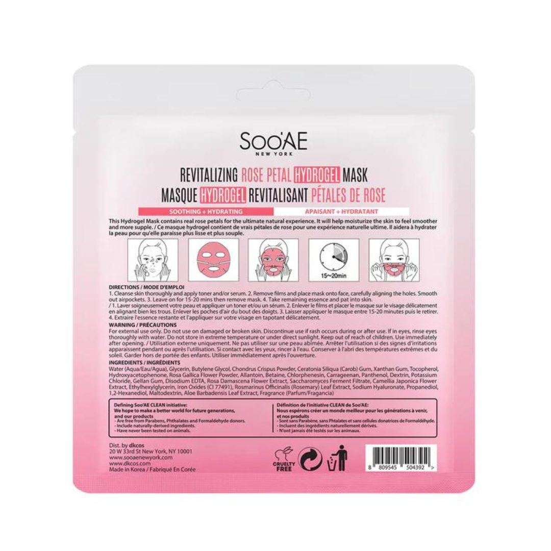 Masque Hydrogel Revitalisant Pétales De Rose